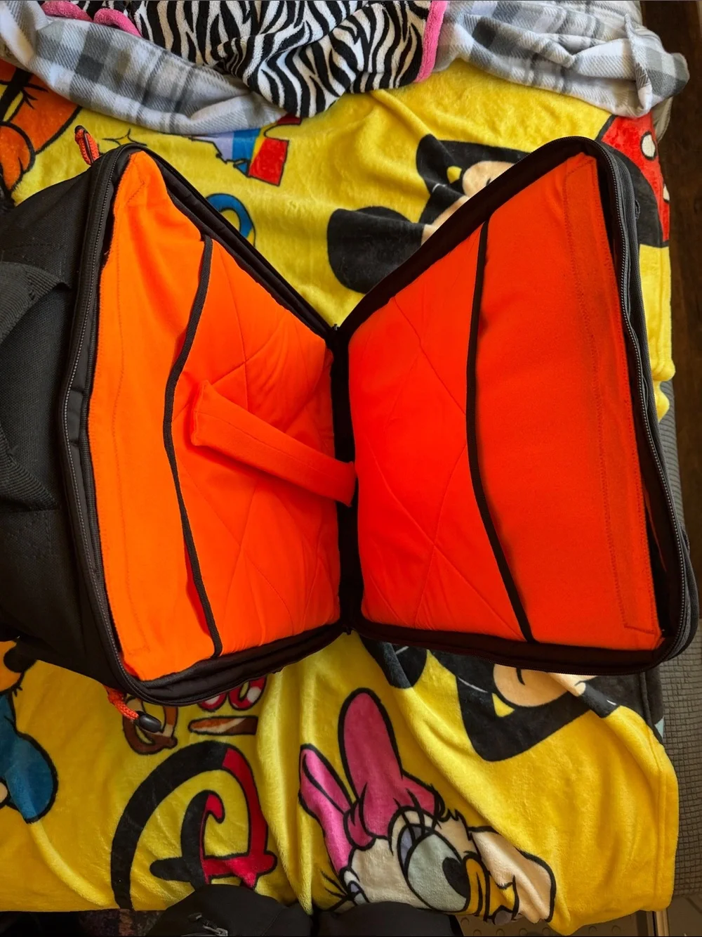 Equilibrium Urban Survival Gear Black/orange Backpack, lots of compartments, new